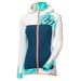 REBELIA ladies hooded full zip jacket white/pink