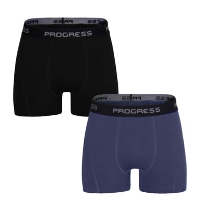 E SKN 2-PACK set pánských boxerek s bambusem black + green