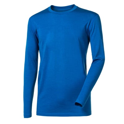 ORIGINAL men's merino T-shirt LS MERINO blue melange