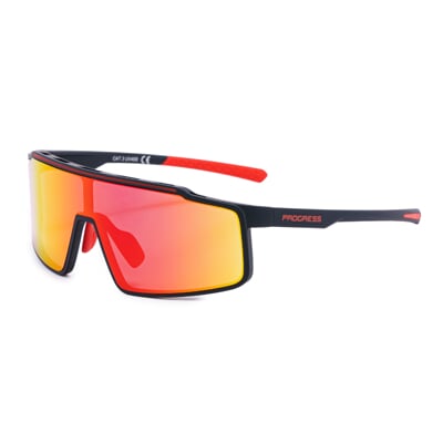 NITRO RED-R BLK/RED CASE Sportsonnenbrille mit polarisierten Gläsern mattschwarz/rot