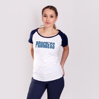 BRENDA das Bambus-T-Shirt dunkelblau/weiß
