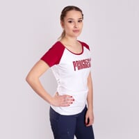BRENDA das Bambus-T-Shirt cherry/weiß