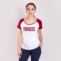 BRENDA das Bambus-T-Shirt cherry/weiß