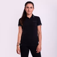 CASA das Bambus-Poloshirt für Damen schwarz