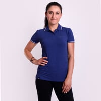 CASA das Bambus-Poloshirt für Damen dk.blau