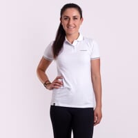CASA das Bambus-Poloshirt für Damen weiß