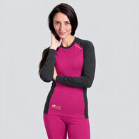 CC NDRZ ladies functional long sleeve T-shirt anthracite/fuchsia
