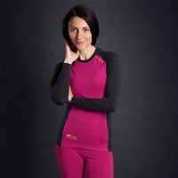 CC NDRZ Damen Funktions-Langarm-T-Shirt anthrazit/lila