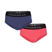 E KLHZ 2-PACK Damenhöschen-Set mit Bambus blau + hibiscus