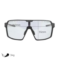 ENDURO PHC-BLU BLK Sportbrille mit phototropen Gläsern schwarz matt
