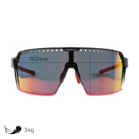 ENDURO RED-R BLK/RED die Sportbrille glänzend schwarz/rot