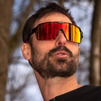 ENDURO RED-R BLK/RED die Sportbrille glänzend schwarz/rot