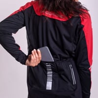 FOLGARIA women's cycling jacket red/black