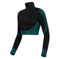 GEMA CROP LS die Damen-Jacke schwarz/grun