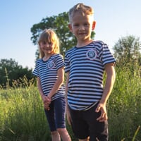 PIRAT dětské triko s bambusem modro-bílý proužek
