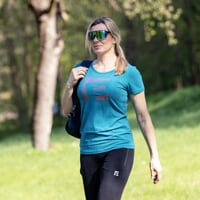 SASA "P" ladie's bamboo T-shirt petroleum melange