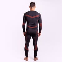 SEAMLESS-BAMBOO SET MEN men's thermal underwear black/orange