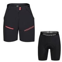 Set GENIA BIKE SHORTS + BASICA SHORTS schwarz