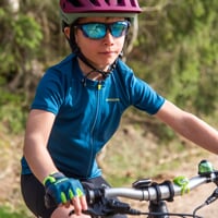 SOLO MITTS Fahrradhandschuhe für Kinder petroleum/lime