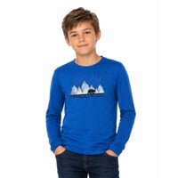  STIG "ICELAND" children's merino T-shirt blue melange