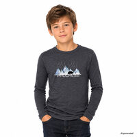  STIG "ICELAND" children's merino T-shirt grey melange