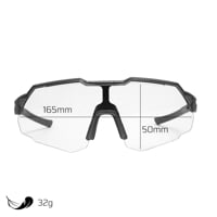 SWING PHC BLK Sportbrille mit photochromatischen Gläsern schwarz matt