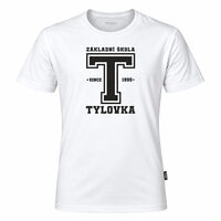 T-shirt men's white bamboo elementary school J.K.TYLA white A