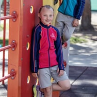 TISPA JR girls full zip jacket dk.blue/fuchsia