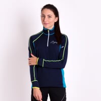 TISPA ladies short zip jacket Dk.blue/turquoise