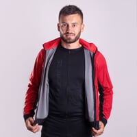 TONALE die Radjacke für Herren rot/schwarz