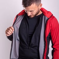 TONALE die Radjacke für Herren rot/schwarz