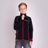 TOREZ JUNIOR chlapecká funkční mikina černá/červená