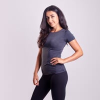 TR TIPICA Das Sport-T-Shirt schwarz melange