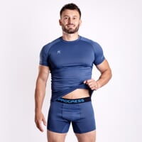 TX SKN 2-PACK Set Herren-Merino-Boxershorts  schwarz + blau