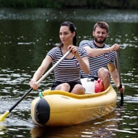 VLTAVA dámské triko s bambusem modro-bílý proužek