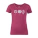 VINKA "TREES" women's merino T-shirt wine red melange