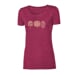 VINKA "TREES" women's merino T-shirt wine red melange